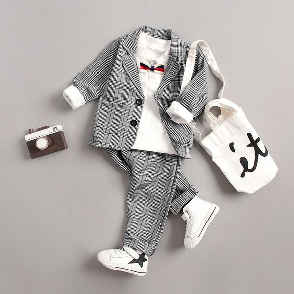 england style tuxedo suits boys clothes set kids formal wedding blazer lattice coat kids party bow tie clothing, Blue;gray
england style tuxedo suits boys clothes set kids formal wedding blazer lattice coat kids party bow tie clothing, Blue;gray