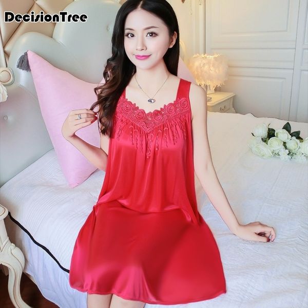 2019 women nightgown lace satin sleepwear nightdress home wear backless sleep lingerie night dress silk nightwear, Black;red
2019 women nightgown lace satin sleepwear nightdress home wear backless sleep lingerie night dress silk nightwear, Black;red