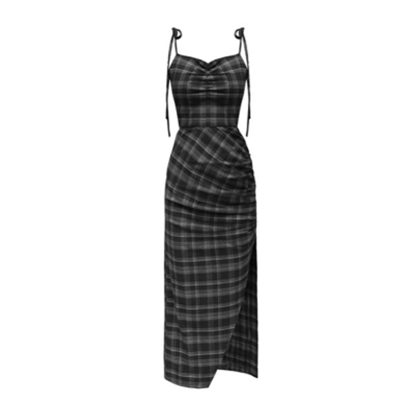 ruibbit punk gothic women summer black plaid deep v-neck dress party club wear dark halter high waist split dresses elegant, Black;gray
ruibbit punk gothic women summer black plaid deep v-neck dress party club wear dark halter high waist split dresses elegant, Black;gray
