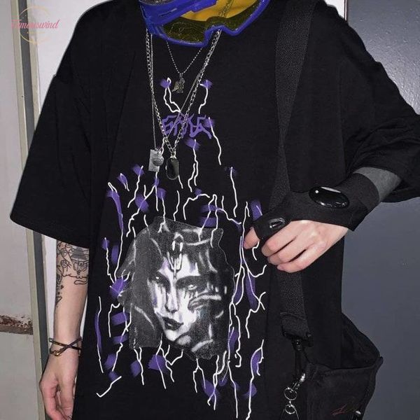 women hip hop fashion gothic horror t shirt satantic short sleeve printing tshirt female men oversize harajuku 90s tees, White
women hip hop fashion gothic horror t shirt satantic short sleeve printing tshirt female men oversize harajuku 90s tees, White