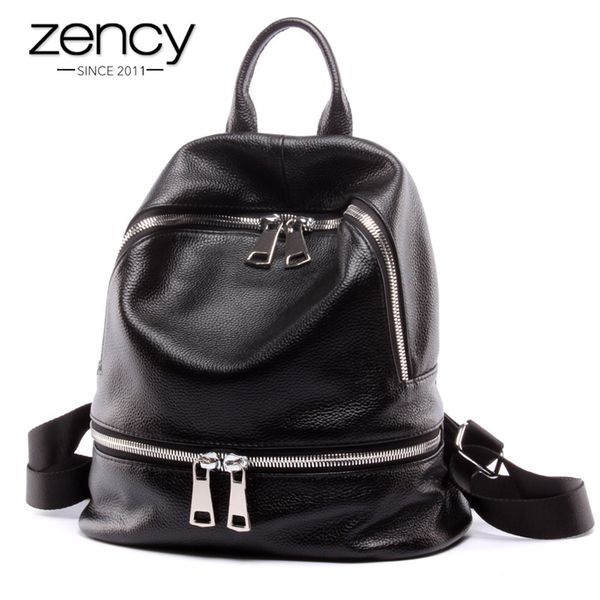 zency fashion 100% genuine leather women's backpacks notebook schoolbag for teenage girls female travel bag lady knapsack black
zency fashion 100% genuine leather women's backpacks notebook schoolbag for teenage girls female travel bag lady knapsack black