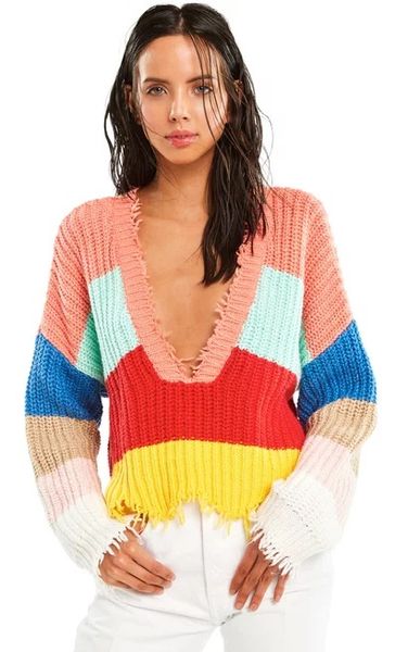 fashion- multi color blocked cropped sweater women winter deep v-neck tassel knitted pullover cool girls loose jumpers pull femme, White;black
fashion- multi color blocked cropped sweater women winter deep v-neck tassel knitted pullover cool girls loose jumpers pull femme, White;black