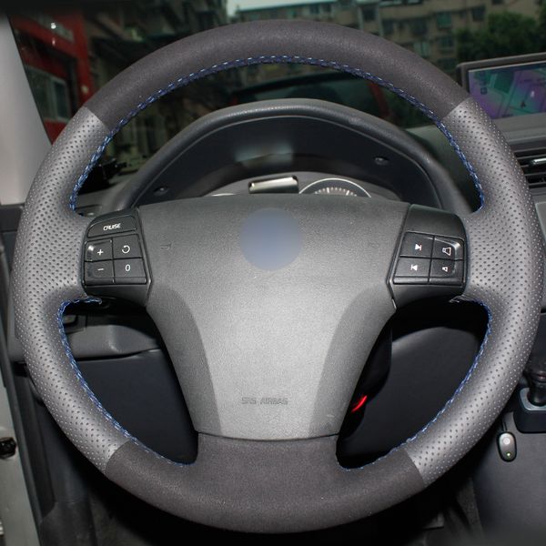 black genuine leather black suede diy car steering wheel cover for volvo c70
black genuine leather black suede diy car steering wheel cover for volvo c70