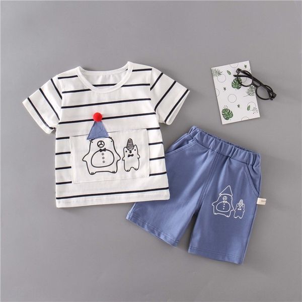 2020 children's cartoon striped short sleeve suits for boys and girls and girls children's suit shorts casual two-piece suit
2020 children's cartoon striped short sleeve suits for boys and girls and girls children's suit shorts casual two-piece suit