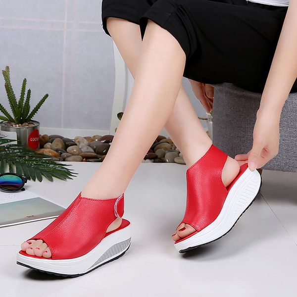women sandals 2019 new fashion fish mouth platform sandals women convenient hook&loop shoes comfortable ladies shoes, Black
women sandals 2019 new fashion fish mouth platform sandals women convenient hook&loop shoes comfortable ladies shoes, Black