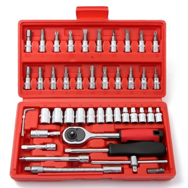 46 pieces /set car repair tool set household hand tool kit wrench screwdriver socket carbon steel combination set + box
46 pieces /set car repair tool set household hand tool kit wrench screwdriver socket carbon steel combination set + box