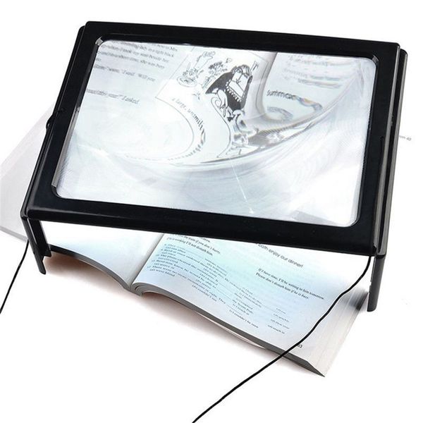 large full page magnifier with 4 led lights, foldable stand legs, 3x magnification - hands reading magnifying glasses for seniors
large full page magnifier with 4 led lights, foldable stand legs, 3x magnification - hands reading magnifying glasses for seniors