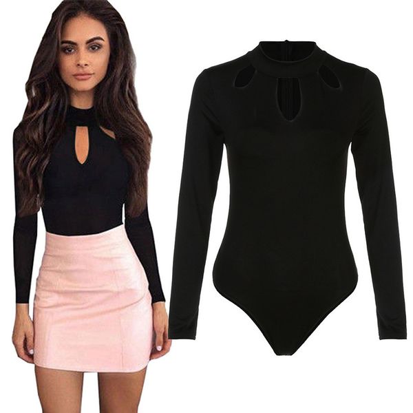 womens ladies o neck long sleeve bodysuit hollow out clubwear solid fashion casual playsuit jumpsuit, Black;white
womens ladies o neck long sleeve bodysuit hollow out clubwear solid fashion casual playsuit jumpsuit, Black;white