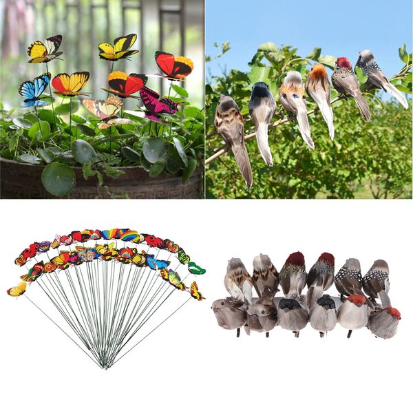 50 pieces beautiful butterfly stakes 9cm garden potted plant flower pot decor 12 pieces artificial sparrow decor
50 pieces beautiful butterfly stakes 9cm garden potted plant flower pot decor 12 pieces artificial sparrow decor