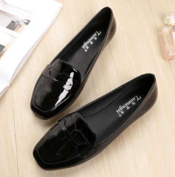 2019 women's shoes in spring and autumn with new style flat bottom square head @186, Black
2019 women's shoes in spring and autumn with new style flat bottom square head @186, Black