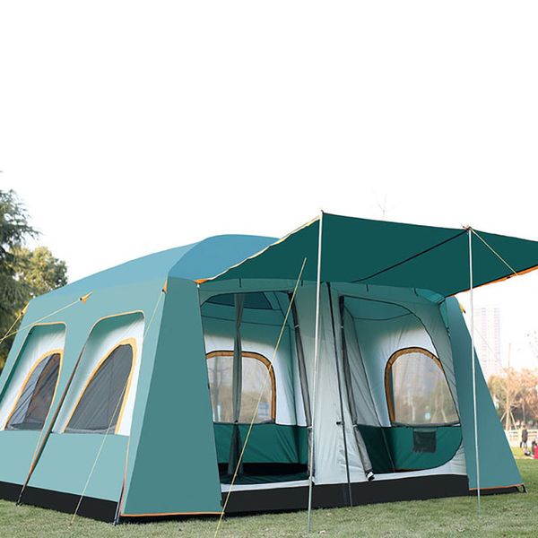 8 -12 persons camping tent super large space two-bedroom and one-hall tent outdoor windproof rainproof awning double layer
8 -12 persons camping tent super large space two-bedroom and one-hall tent outdoor windproof rainproof awning double layer