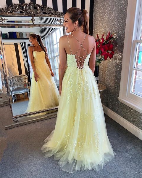 backless tulle prom dresses a line sleeveless party formal dress double straps evening gowns with appliques, Black
backless tulle prom dresses a line sleeveless party formal dress double straps evening gowns with appliques, Black