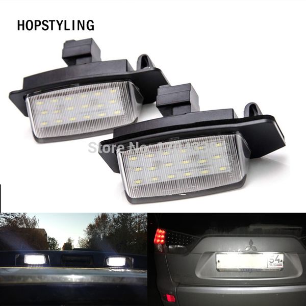 

2pc led number license plate light lamp for mitsubishi outlander 2006~ lancer sportback 2008~ auto part accessories