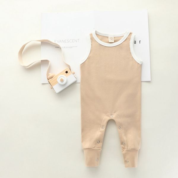fashion baby rompers cotton solid pattern rompers sleeveless boys girls playsuit, Blue
fashion baby rompers cotton solid pattern rompers sleeveless boys girls playsuit, Blue