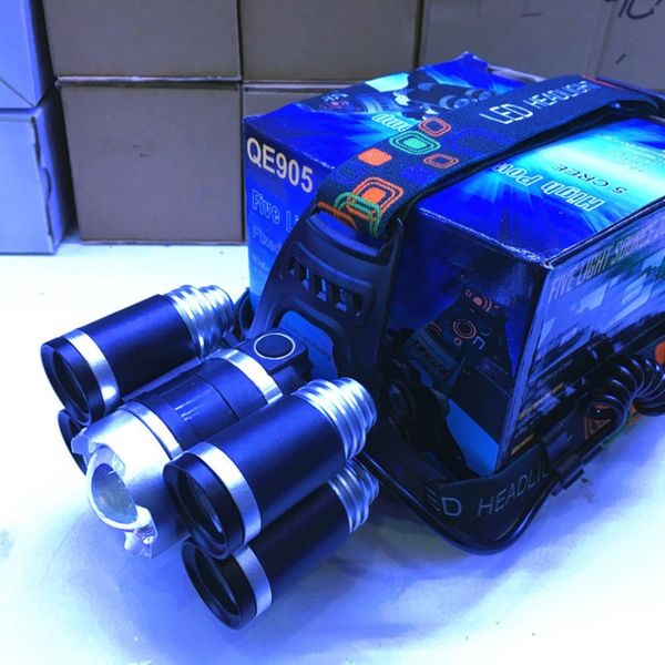 5x xml t6 led rechargeable head torch headlamp lamp light super bright 
5x xml t6 led rechargeable head torch headlamp lamp light super bright