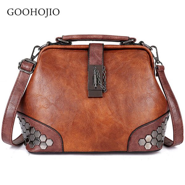 women handbag small leather women shoulder bag doctor bag female crossbody handbag lock chain rivets girls vintage bags
women handbag small leather women shoulder bag doctor bag female crossbody handbag lock chain rivets girls vintage bags