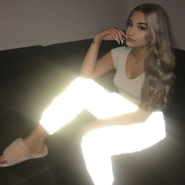 flash reflective jogger pants 2019 autumn winter women casual gray solid streetwear trousers, Black;blue
flash reflective jogger pants 2019 autumn winter women casual gray solid streetwear trousers, Black;blue