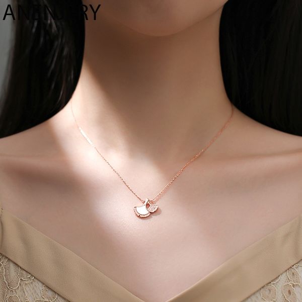 anenjery delicate 925 sterling silver fan-shaped leaves necklaces for women shell zircon choker collares gift s-n466
anenjery delicate 925 sterling silver fan-shaped leaves necklaces for women shell zircon choker collares gift s-n466