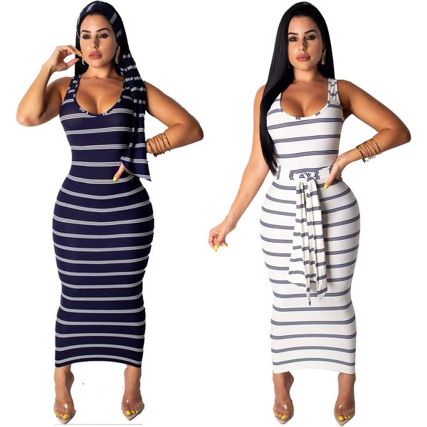 women summer striped long maxi dress o-neck sleeveless sundress elegant club party bodycon bandage dresses, Black;gray
women summer striped long maxi dress o-neck sleeveless sundress elegant club party bodycon bandage dresses, Black;gray