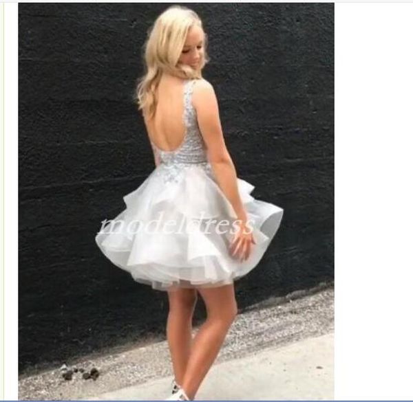 silver short homecoming dresses backless cascading ruffles appliques mini cocktail party gowns graduation wear formal evening prom dress, Red
silver short homecoming dresses backless cascading ruffles appliques mini cocktail party gowns graduation wear formal evening prom dress, Red