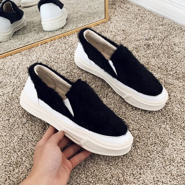 women shoes autumn round toe loafers with fur all-match slip-on casual female sneakers 2019 fashion women's flats fall new, Black
women shoes autumn round toe loafers with fur all-match slip-on casual female sneakers 2019 fashion women's flats fall new, Black