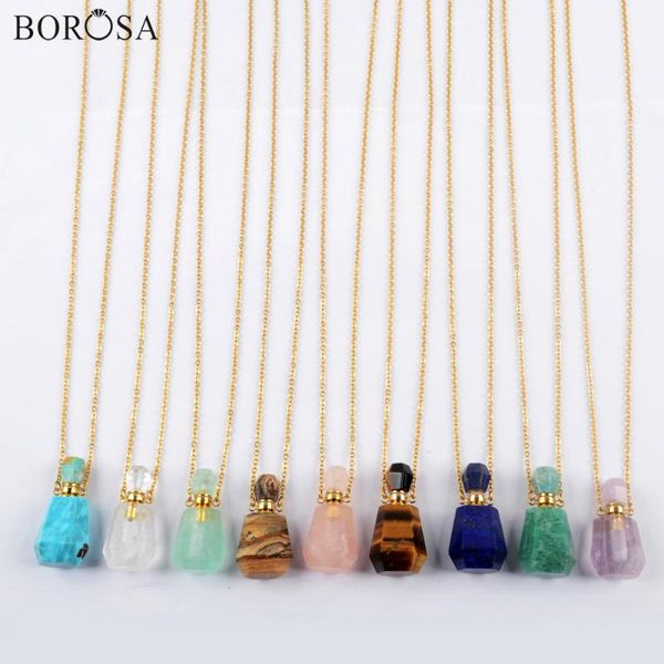 pendant necklaces borosa 3pcs gold natural gems stone perfume bottle diffuser essential oil bottles 26inch necklace for women g1965-n, Silver
pendant necklaces borosa 3pcs gold natural gems stone perfume bottle diffuser essential oil bottles 26inch necklace for women g1965-n, Silver