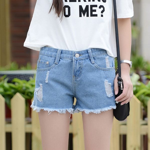 short pants spring summer fashion women student wild new broken cowboy shorts female irregular raw mid waist slim pants, Blue
short pants spring summer fashion women student wild new broken cowboy shorts female irregular raw mid waist slim pants, Blue