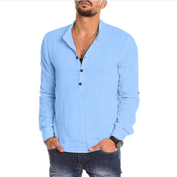 fashion men solid color buttons stand collar long sleeve shirt pullover blouse solid color button & stand collar comfortable top, White;black
fashion men solid color buttons stand collar long sleeve shirt pullover blouse solid color button & stand collar comfortable top, White;black