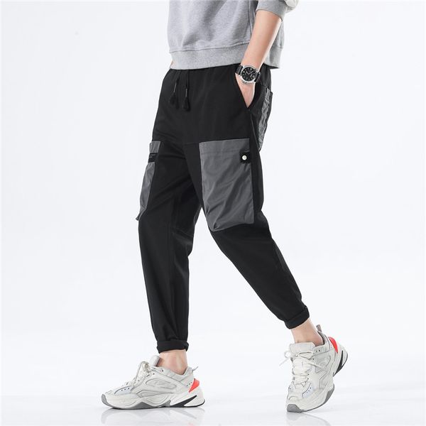 2020 summer fashion popular wild big pocket curling fashion 9 points pants harem pants 798, Black
2020 summer fashion popular wild big pocket curling fashion 9 points pants harem pants 798, Black