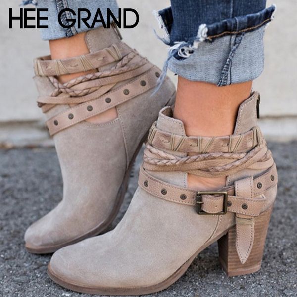 hee grand autumn women bandage high heels boots vintage short boots ankle shoes flock leather mujer shoes xwx6884, Black
hee grand autumn women bandage high heels boots vintage short boots ankle shoes flock leather mujer shoes xwx6884, Black