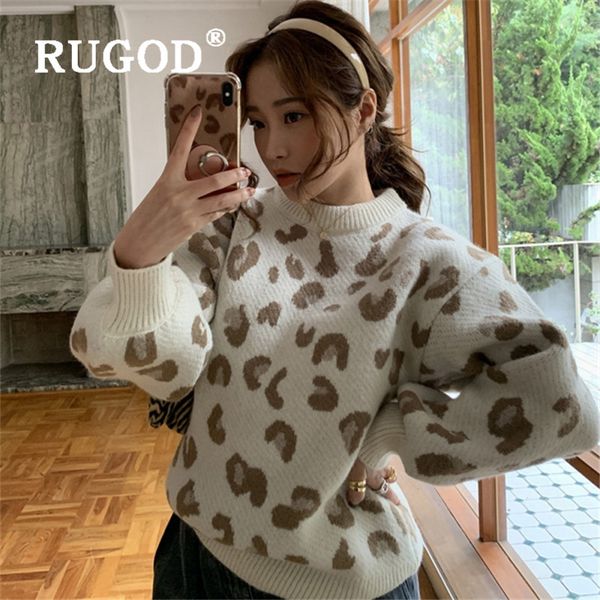 rugod new winter fashion leopard sweater for woman o neck loose soft thick knit pullover fashionable elegant casual korean, White;black
rugod new winter fashion leopard sweater for woman o neck loose soft thick knit pullover fashionable elegant casual korean, White;black
