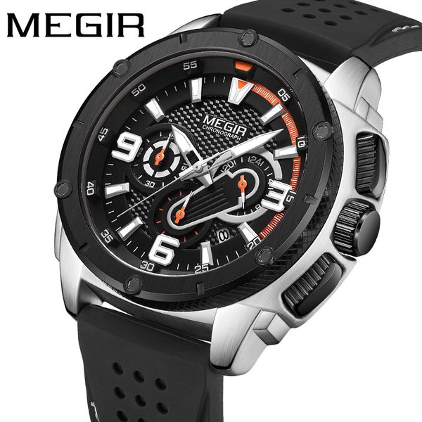 megir army chronograph watch men silicone creative sports quartz watches mens clock hourwristwatches relogio masculino, Slivery;brown
megir army chronograph watch men silicone creative sports quartz watches mens clock hourwristwatches relogio masculino, Slivery;brown