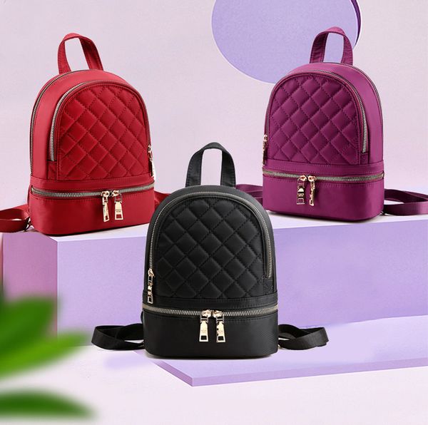 2019 fashion ladies backpack nylon cloth backpack black fashion simple rhombic pattern student
2019 fashion ladies backpack nylon cloth backpack black fashion simple rhombic pattern student