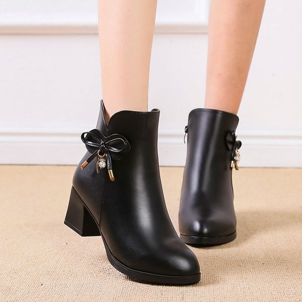 fashion black boots women heel spring autumn zipper soft leather platform shoes woman bow knot crystal ankle boots high heels
fashion black boots women heel spring autumn zipper soft leather platform shoes woman bow knot crystal ankle boots high heels