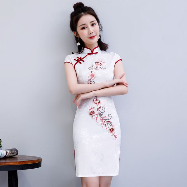 новое прибытие белых китайских женщин элегантный хлопок qipao классический тонкий платье cheongsam sexy вышивка платье размер одежды xxxl, Red
новое прибытие белых китайских женщин элегантный хлопок qipao классический тонкий платье cheongsam sexy вышивка платье размер одежды xxxl, Red