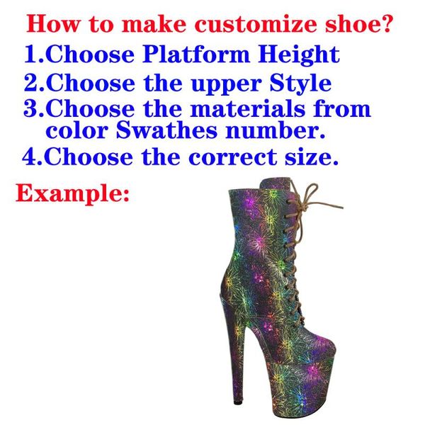 shinny pu--customize style pole dance shoes
