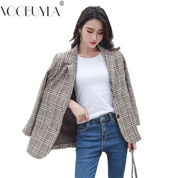 voobuyla spring autumn plaid designer women jacket coat single breasted outerwear female clothes 2019 plus size 4xl jacket mujer, Black;brown
voobuyla spring autumn plaid designer women jacket coat single breasted outerwear female clothes 2019 plus size 4xl jacket mujer, Black;brown