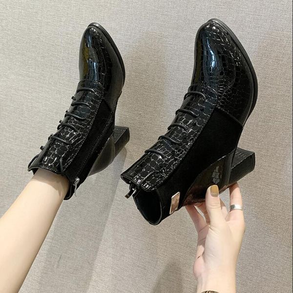 winter boots ankle boots women shoes woman fashion high-heeled snakeskin pattern pu 2019 winter short fur warm x488, Black
winter boots ankle boots women shoes woman fashion high-heeled snakeskin pattern pu 2019 winter short fur warm x488, Black