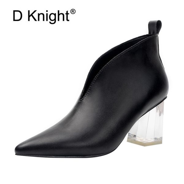 winter ankle boots for women new genuine leather transparent thick heel ladies shoes western boots high-heeled shoes women, Black
winter ankle boots for women new genuine leather transparent thick heel ladies shoes western boots high-heeled shoes women, Black