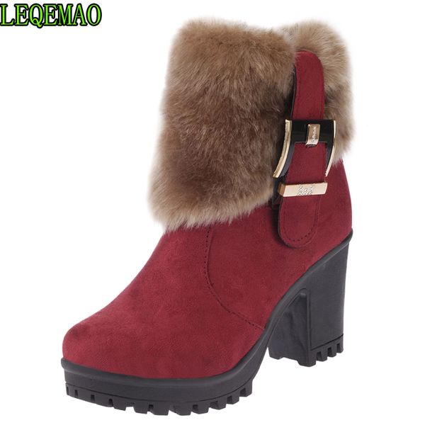 square heel women winter shoes classic buckle warm fur snow ladies boots high heels black platform ankle boots women botas
square heel women winter shoes classic buckle warm fur snow ladies boots high heels black platform ankle boots women botas