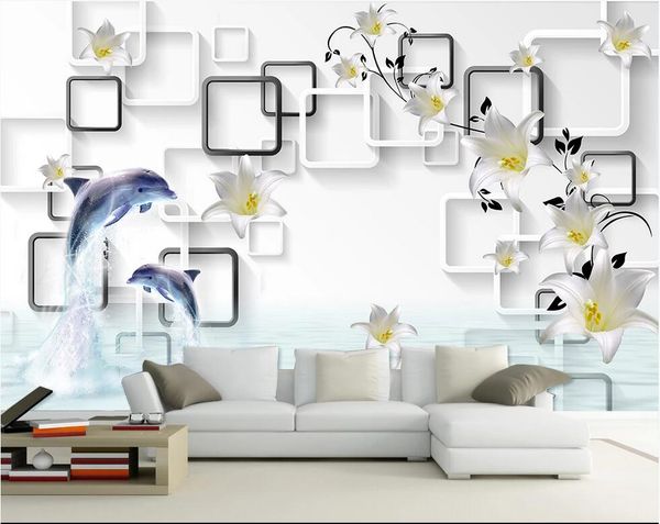 3d wall covering custom mural wallpaper 3d dolphin dream lily black frame tv background adhesive wall paper home decor wall papers
3d wall covering custom mural wallpaper 3d dolphin dream lily black frame tv background adhesive wall paper home decor wall papers