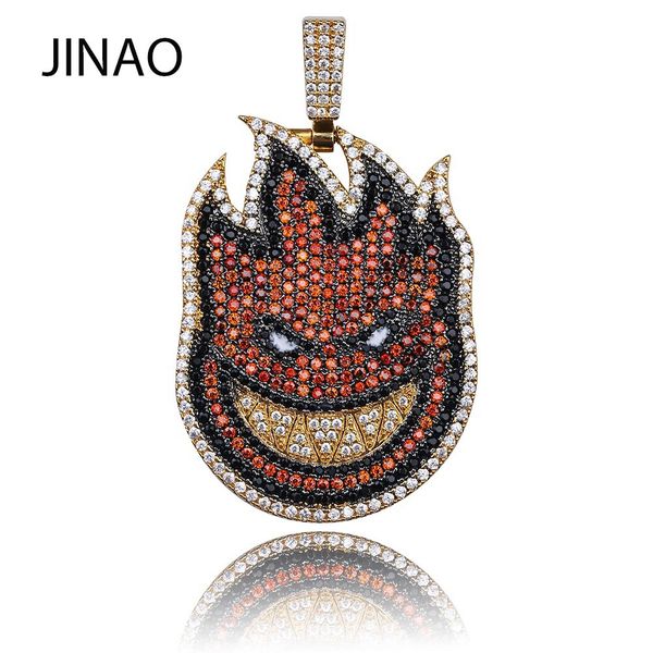 jinao new flame boy spitfire pendant necklace iced out chain gold color with tennis chain with cubic zircon hip hop rock jewelry, Silver
jinao new flame boy spitfire pendant necklace iced out chain gold color with tennis chain with cubic zircon hip hop rock jewelry, Silver
