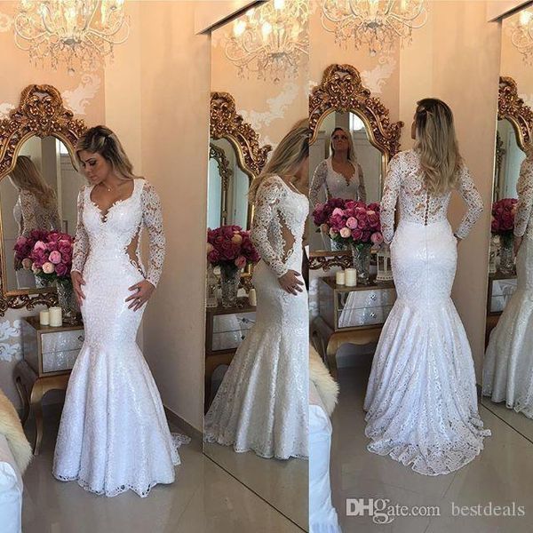 2019 arabic dubai lace mermaid prom dresses long sleeve floor length bridal vestidos plus size back covered buttons formal evening gowns, Black;red
2019 arabic dubai lace mermaid prom dresses long sleeve floor length bridal vestidos plus size back covered buttons formal evening gowns, Black;red