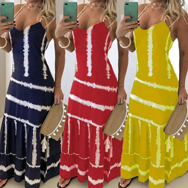 women sleeveless sling dress female printed long maxi dresses summer ladies holiday party dresses sundress plus size, Black;gray
women sleeveless sling dress female printed long maxi dresses summer ladies holiday party dresses sundress plus size, Black;gray