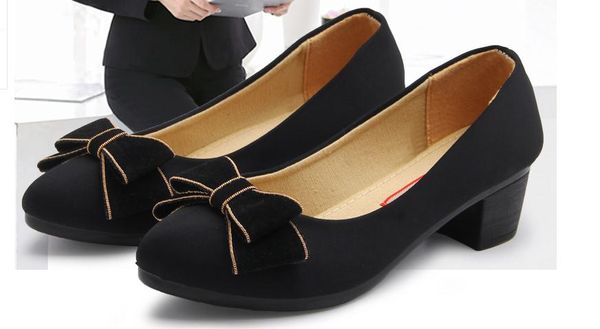 2019 women's shoes in spring and autumn with new style middle heel coarse heel pointed end bowknot@w77, Black
2019 women's shoes in spring and autumn with new style middle heel coarse heel pointed end bowknot@w77, Black