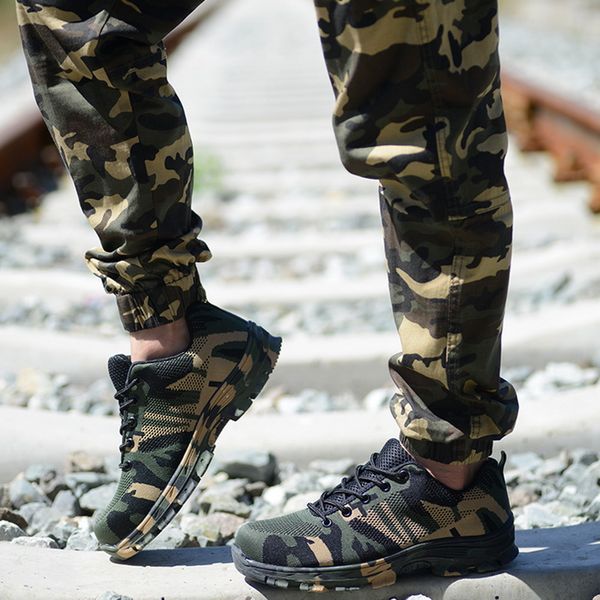 men work safety shoes 2019 anti-slip camouflage steel toe boots male jogging shoes mesh breathable sneakers men plus size 39-48, Black
men work safety shoes 2019 anti-slip camouflage steel toe boots male jogging shoes mesh breathable sneakers men plus size 39-48, Black