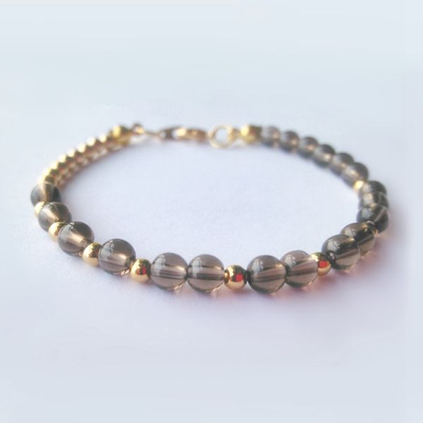 lii ji natrual gemstone smoky quartz 925 sterling silver gold color fancy jewelry bracelet, Golden;silver
lii ji natrual gemstone smoky quartz 925 sterling silver gold color fancy jewelry bracelet, Golden;silver