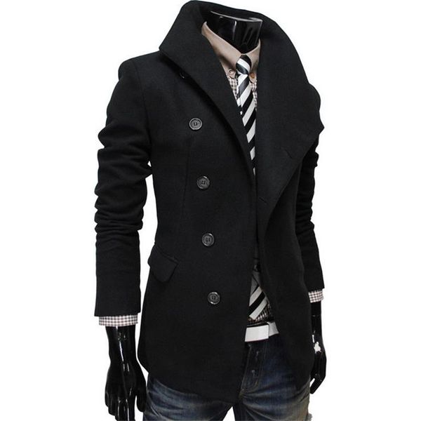 wool & blends men fashion winter warm trench coat large single-breasted lapel placket male trenchcoat outerwear thermal parka, Black
wool & blends men fashion winter warm trench coat large single-breasted lapel placket male trenchcoat outerwear thermal parka, Black