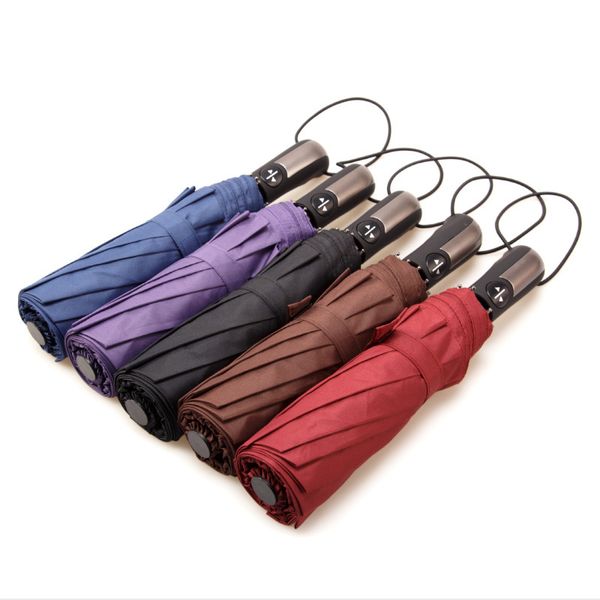 ten bone automatic folding umbrellas advertising umbrella business solid color three fold outdoor windproof shade sunscreen umbrella
ten bone automatic folding umbrellas advertising umbrella business solid color three fold outdoor windproof shade sunscreen umbrella