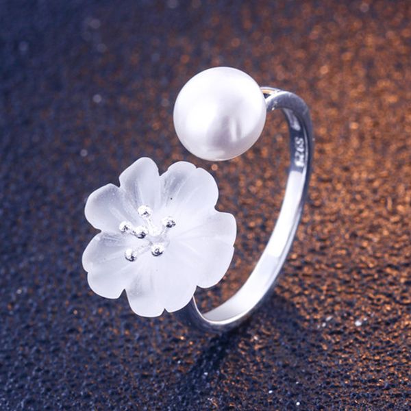 real 925 sterling silver natural crystal plum flower ring female freshwater pearl adjustable size finger rings for women jewelry, Slivery;golden
real 925 sterling silver natural crystal plum flower ring female freshwater pearl adjustable size finger rings for women jewelry, Slivery;golden